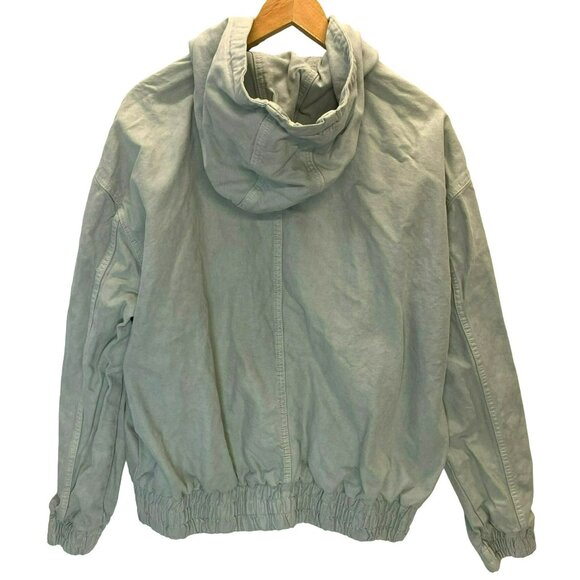 Urban Outfitters BDG Utility Coat Jacket Skate Hooded Zip Front Large Sage Green - Picture 8 of 8
